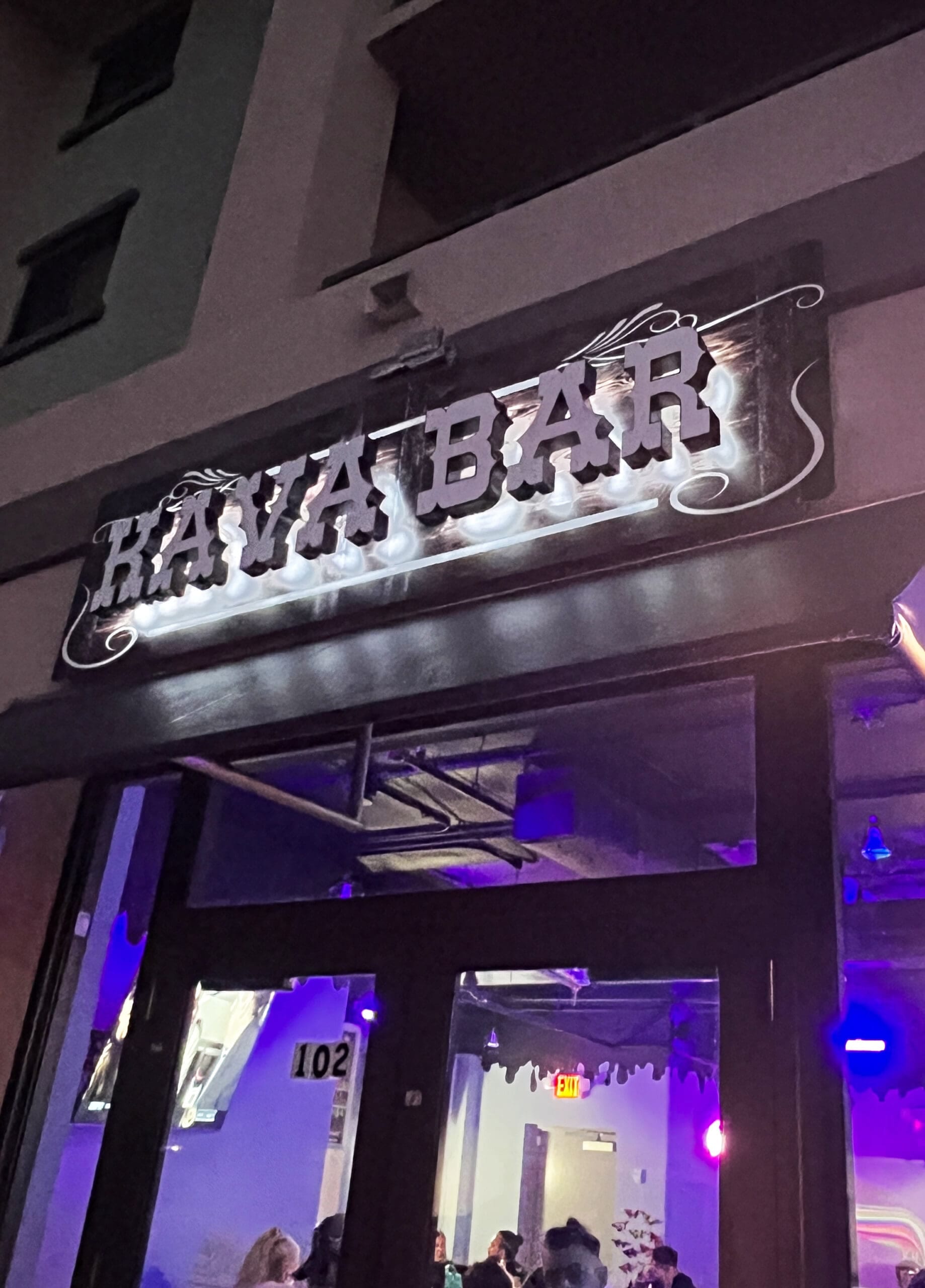 kava bar channel letter signs backlit halo on printed backboard 5 copy scaled