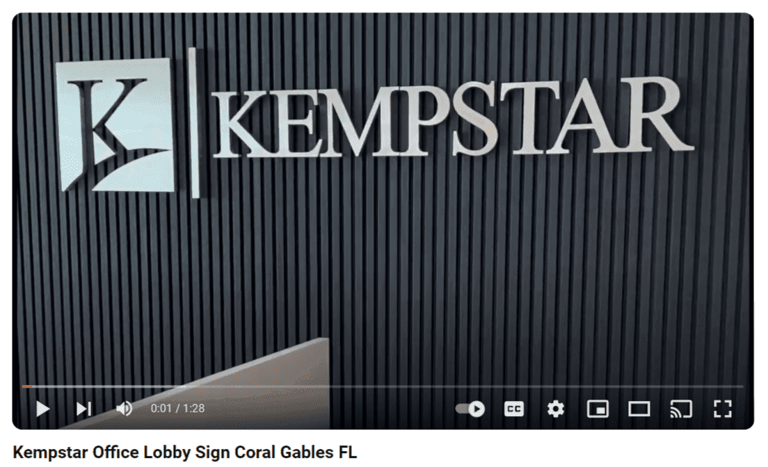 kempstar sign channel letter video