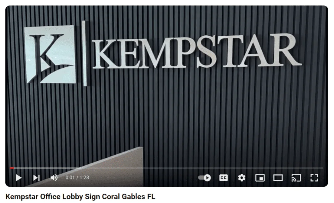 kempstar sign channel letter video